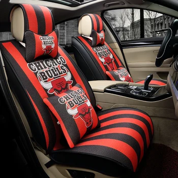 

CAR WORLD pvc leather universal fit NBA chicago car seat cover four season for toyota bmw nissan benz
