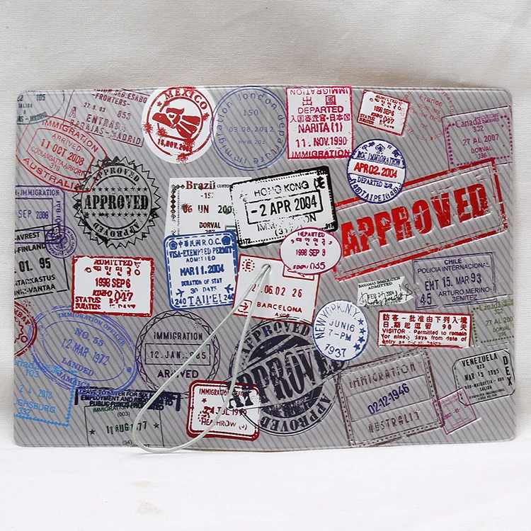 Персонализированная креативная Многофункциональная Сумка для документов PU& Обложка на паспорт ПВХ, визитница-ID Держатели для путешествий