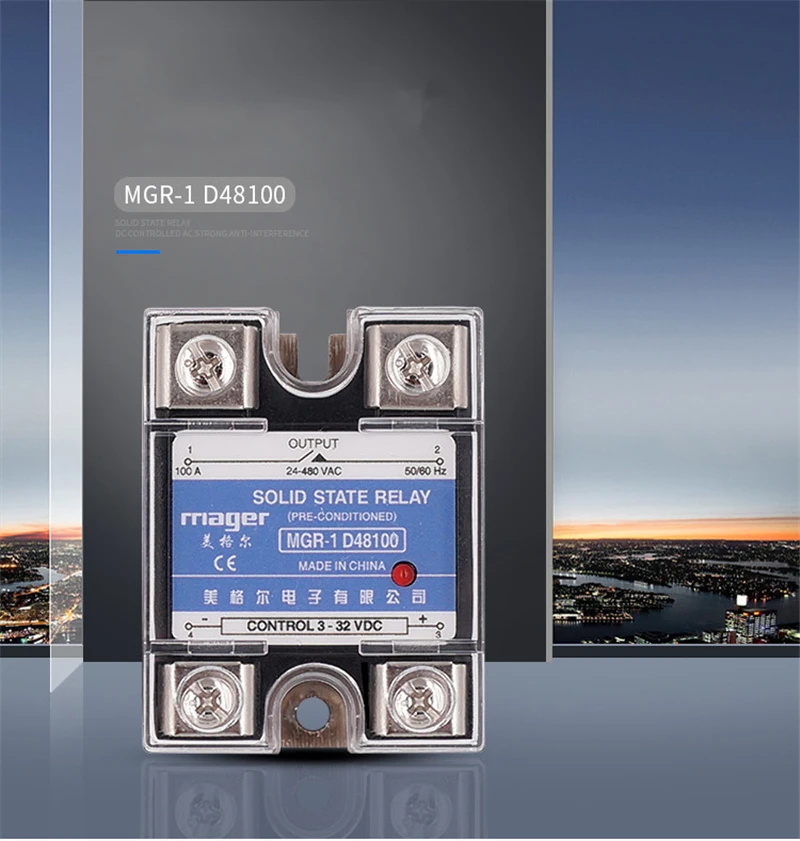 100A Твердые промышленные реле MGR-1 D48100 с защитными крышками защитный флаг SSR-100DA DC управления переменного тока