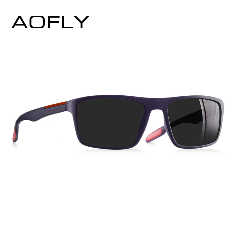 C4Blue Frame AOFLY, дизайнерские, ультралегкие, TR90, поляризационные солнцезащитные очки, мужские, водительские, оттенки, мужские, Ретро стиль, солнцезащитные очки для мужчин, Spuare, очки Gafas De Sol - Цвет линз: C4Blue Frame