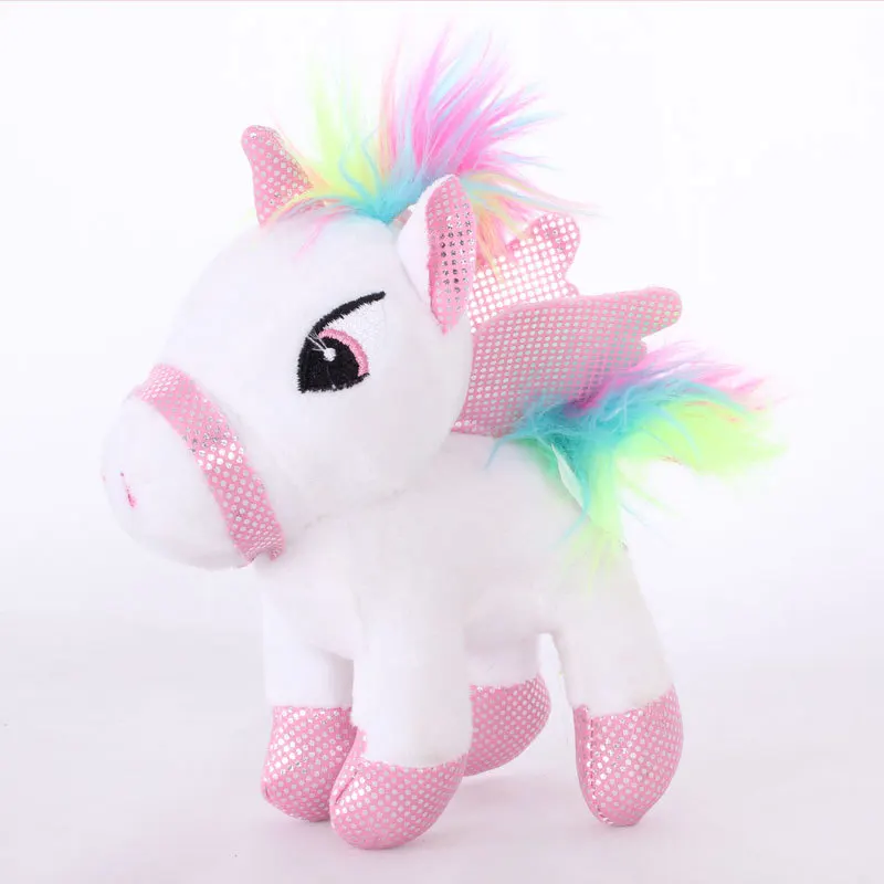 Miaoowa 1pc 15cm Lovely Cartoon Unicorn Plush toy Soft Stuffed Animal Baby Dolls Kids Toys Kawaii Bag Pendant Girl Birthday Gift