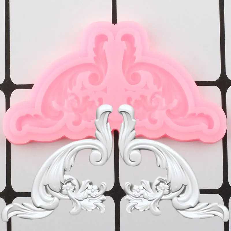 

DIY Scroll Relief Cake Border Silicone Molds Cupcake Fondant Mold Wedding Cake Decorating Tools Candy Chocolate Gumpaste Moulds