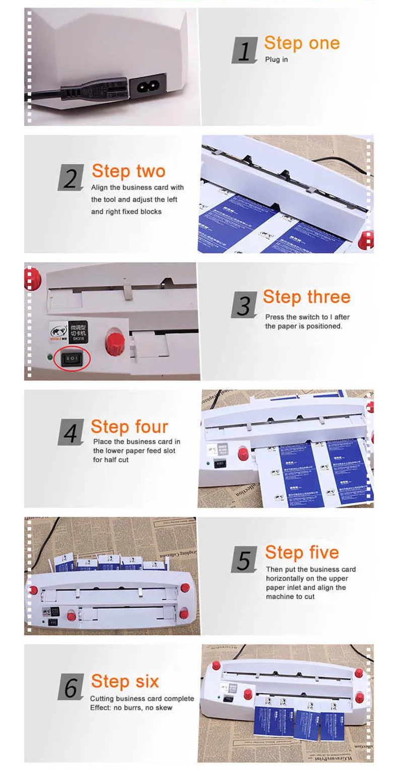 Электрический станок для резки визитных карточек формата А4 SK316 90*54 мм размер карты SK316 сверхмощный резец для тонкой настройки карт 220-240 В 20 Вт