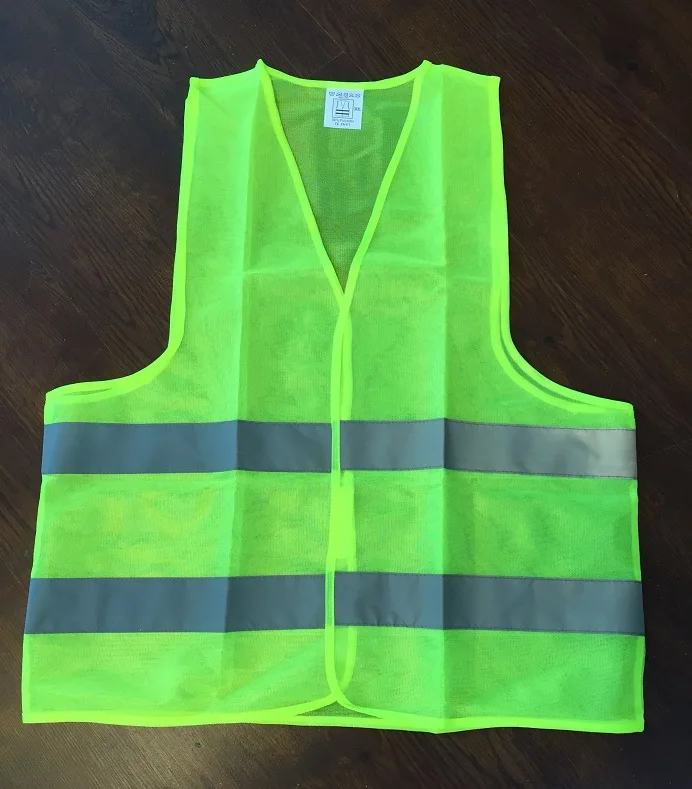 

Super Light EN471 Reflective Fluorescent Green Warning Vest 60g Fabric