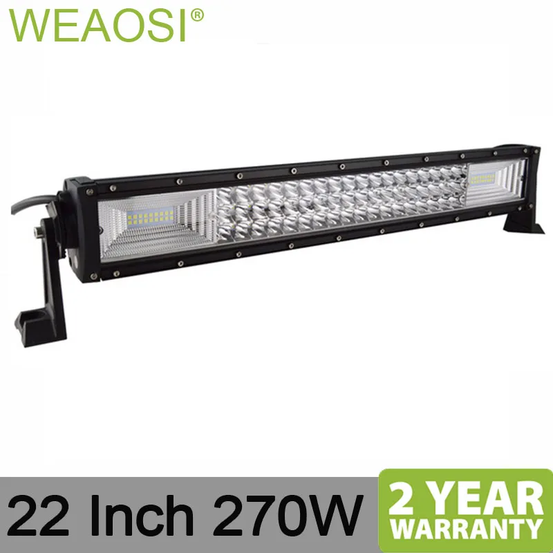 

NEW ITEM ! 9D lens 22 inch three rows 270W LED Light Bar straight 10-30v DC driving lamp combo beam