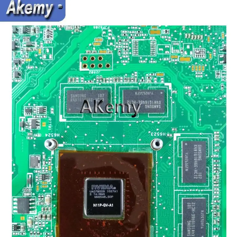 Akemy N73SV Материнская плата ноутбука REV.2.0 для ASUS N73SV N73SM N73S PGA989 3 Оперативная Память Слот с GT415M/1 ГБ Графический DDR3 I5 Процессор