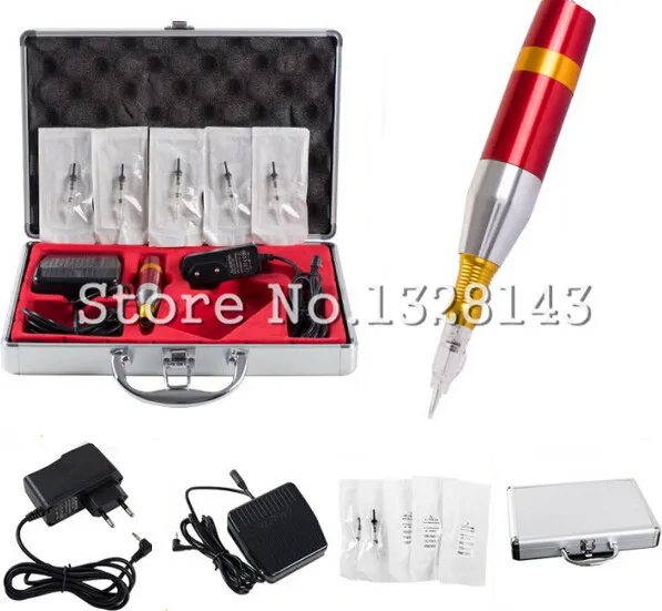 

Complete Tattoo Kit Professional Permanent Makeup Eyebrow Tattoo pen Power Supply Wholesale Free shipping