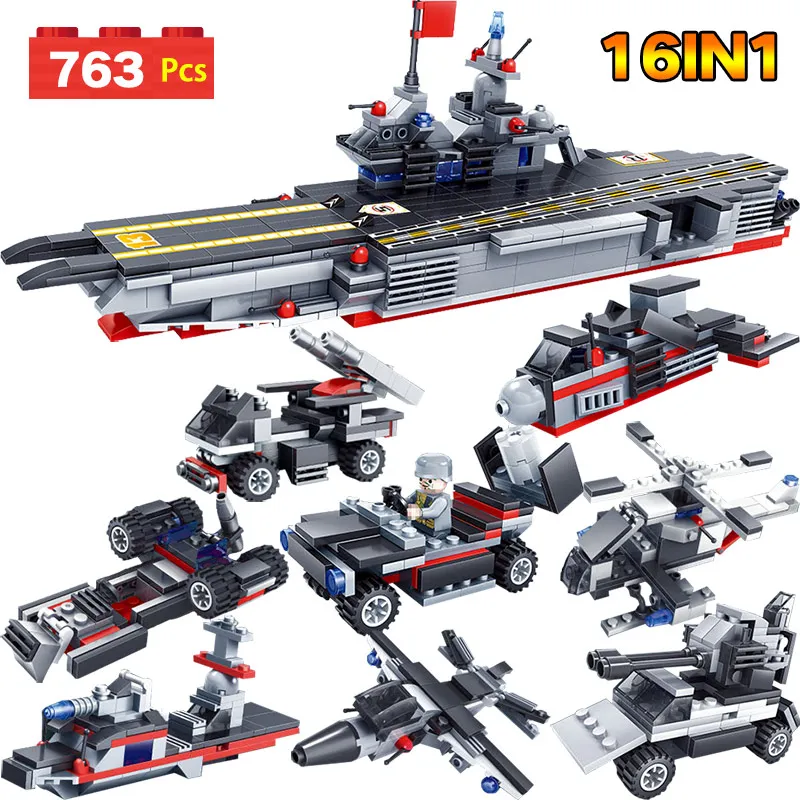 

Military Series LegoINGLYS Ocean Battleship Action Figures Modern Wars Weapon Model Blocks Enlightening Bricks Toys For Kids