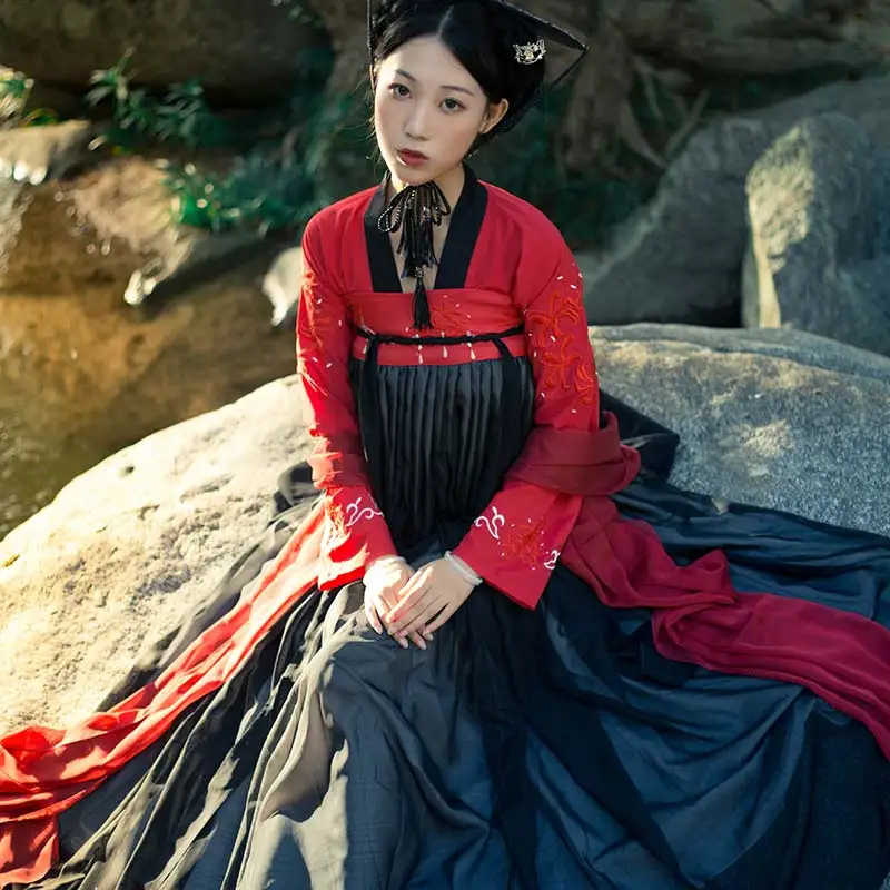 Hanfu костюм для китайских танцев, традиционный сценический наряд для певцов, женское Старинное платье, народный фестиваль, одежда для выступлений DC1133