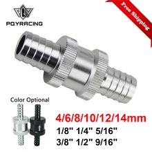 Clapet de contrôle de carburant anti-retour, 6 tailles, 4MM / 6MM / 8MM / 10MM / 12MM/16MM, alliage d'aluminium essence Diesel PQY-FCV