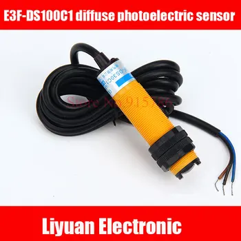 

1pcs E3F-DS100C1 diffuse photoelectric sensor / DC 6-36V photoelectric switch sensor / NPN adjustable detection distance 0-1 m