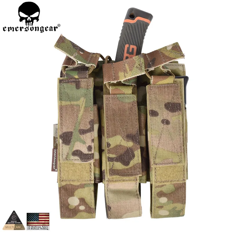 

EMERSONGEAR Modular Triple Pouch Airsoft Hunting MP7 Magazine Pouch Wargame Tactical Accessories Molle Mag Pouch Multicam EM6357