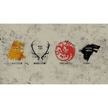 

Game of Thrones (A song of Fire and Ice ) Symbols of 4 Houses Board Game Cards tab pad