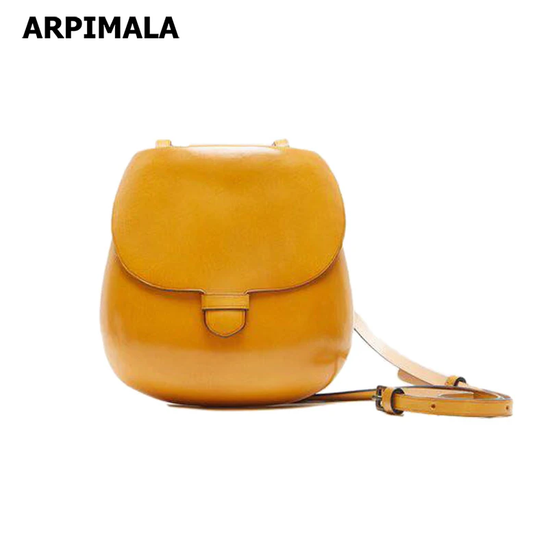 

ARPIMALA Luxury Designer Saddle Bag Patent Leather Women Messenger Bags Famous Brand Small Cover Cross Body Bag Yellow Handbags