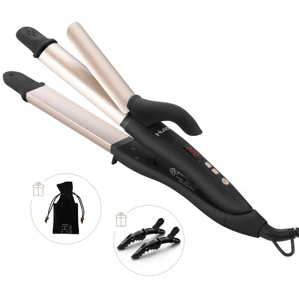 

2 in 1 Hair Straighteners Curlers Ceramic Professional Flat Curling Irons Waver Styling Tool 110-220V
