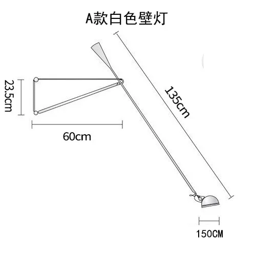 Скандинавские классические регулируемые современные промышленные длинные поворотные ручки черный настенный светильник бра винтажные E27 светильники для ванной спальни фойе - Цвет абажура: see chart