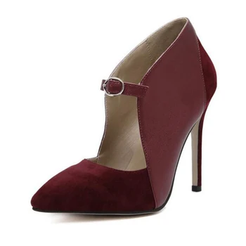 

Nice New Chaussure Femme Talon Sexy Shoes Elegant Temperament Pointed Shoes Shoes Splicing Buckle Pumps High Heels Z233