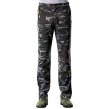 Новые зимние мужские штаны, повседневные толстые теплые мужские водонепроницаемые камуфляжные штаны, Мужские штаны с флисовой подкладкой, брендовые Штаны 4XL размера плюс, LA432