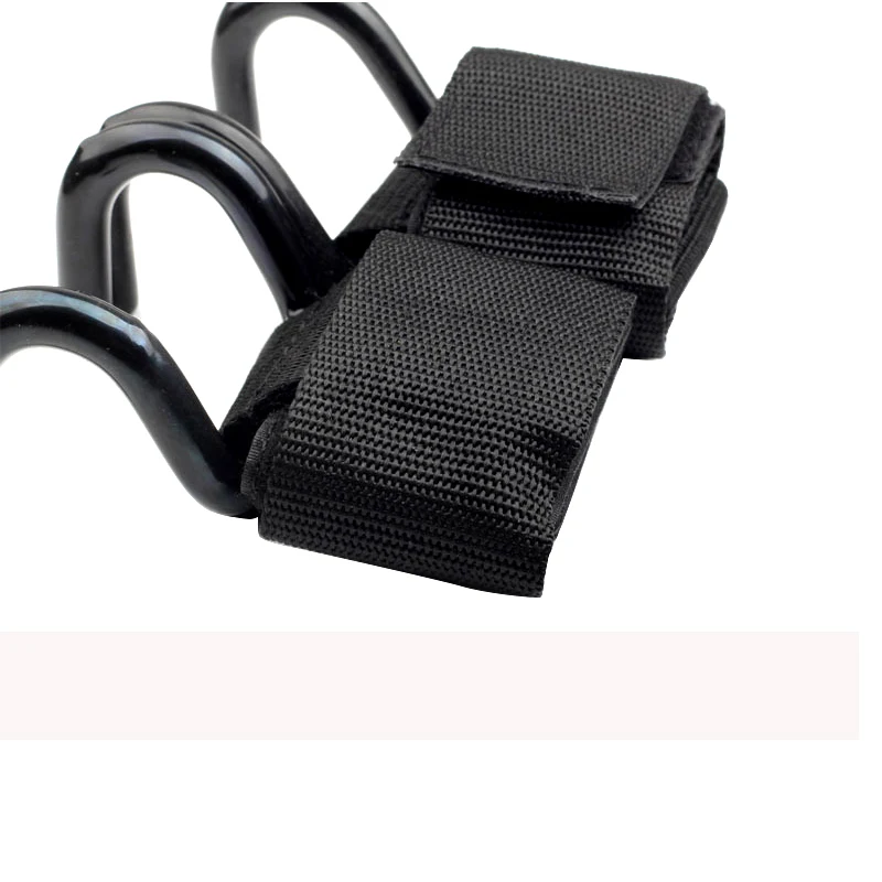  Adjustable Strong Steel Hook Grips Straps Weight Lifting Strength Training Gym Fitness Wrist Suppor