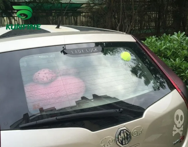 3D Tennis Ball Hit Window Car Sticker Tailgate Decal D