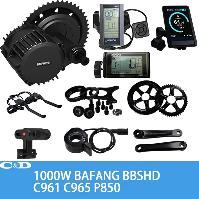 Bafang 48 в 1000 Вт Ebike комплект Электрический велосипед конверсионный 8fun BBSHD