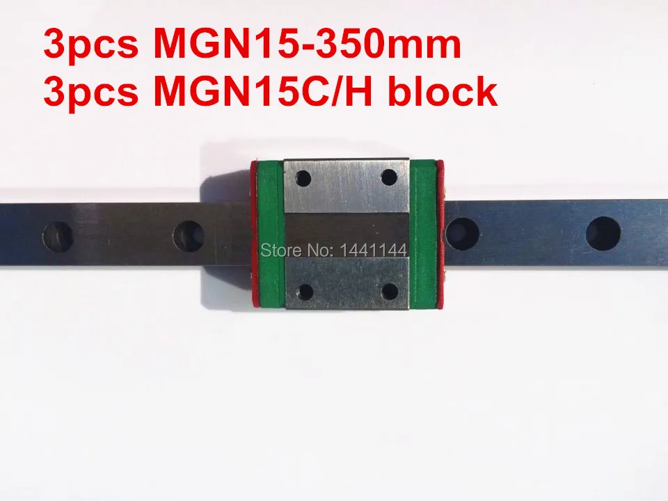MGN15 Miniature linear rail:3pcs MGN15 - 350mm rail+3pcs MGN15C/MGN15H carriage for X Y Z axies 3d printer parts MGN15 Miniature linear rail:3pcs MGN15 - 350mm rail+3pcs MGN15C/MGN15H carriage for X Y Z axies 3d printer parts