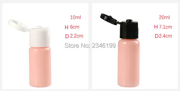 Empty Plastic Bottle 100ml Empty White Cover Cosmetic Container Flip Cover Plastic Bottle 50ml  Empty Pink Plastic Bottle (8)