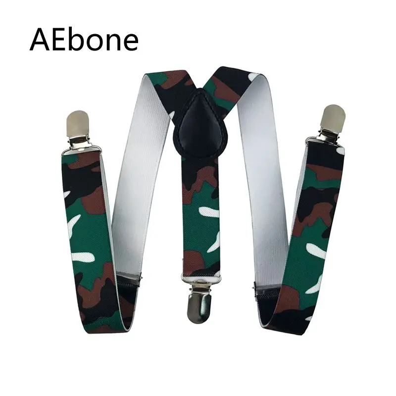 AEbone Детские подтяжки для мальчика с 3 зажимами, камуфляжные подтяжки для детей, детские подтяжки для брюк, Tirantes Para Bebe Sus58