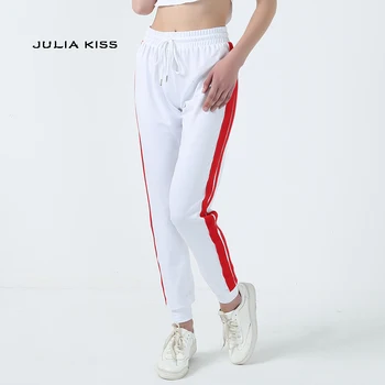 

Women Side Striped Drawstring Waist Sweatpants Trainer Joggers