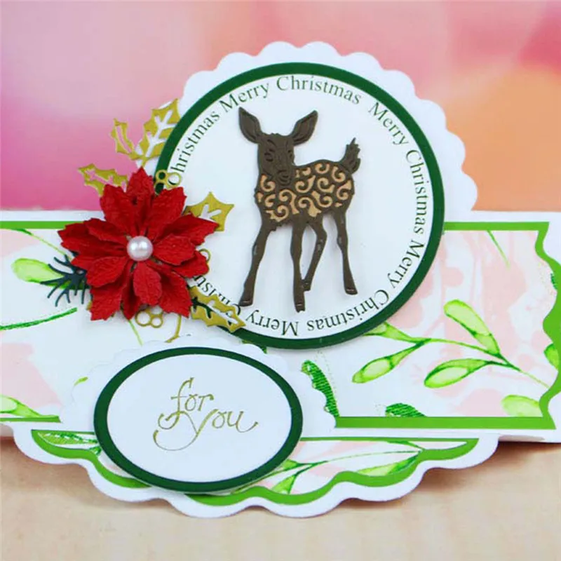 

YaMinSanNiO Deer Cutting Dies Scrapbooking Metal Animals Die Cuts for Card Making DIY Embossing New 2019 Crafts Dies