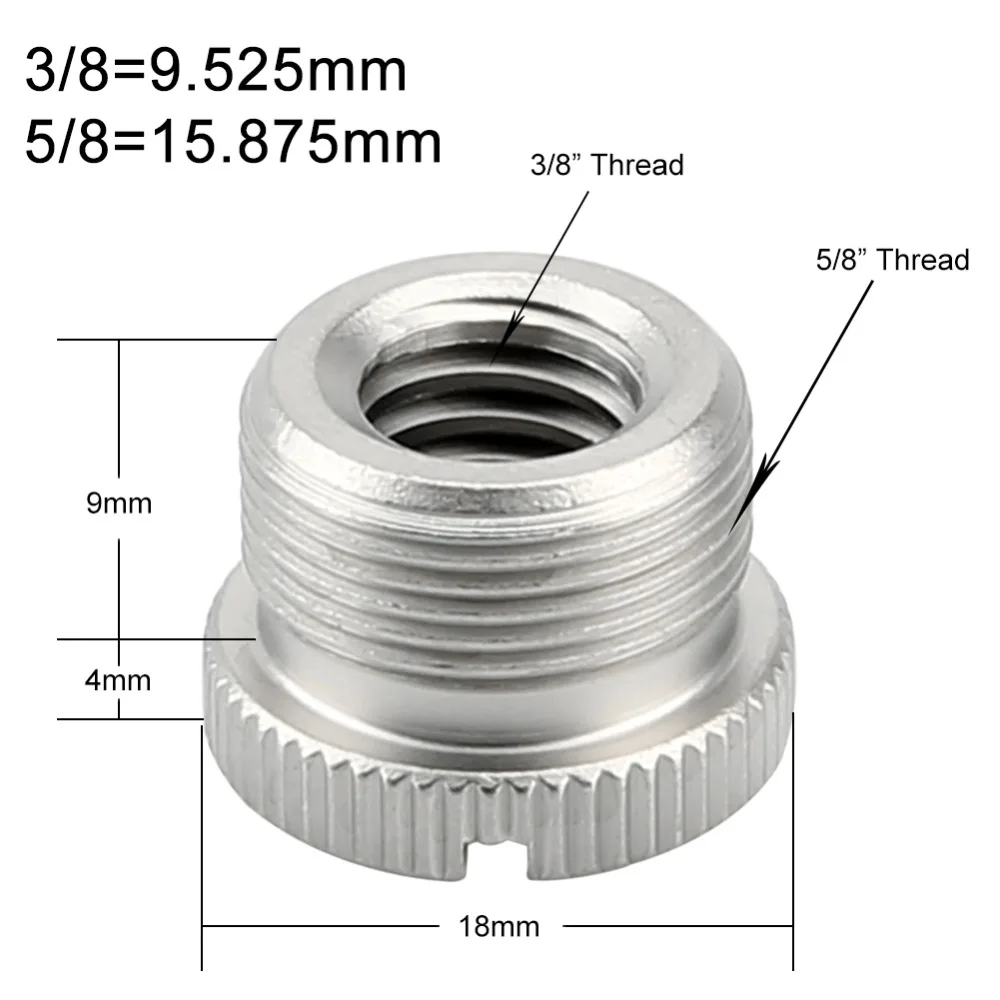 NICEYRIG 3/8" 5/8" Tripod Screw 3/8 inch Rig Microphone Screw 5/8 inch Light Stand Camera Rig Photograph (Pack of 2)