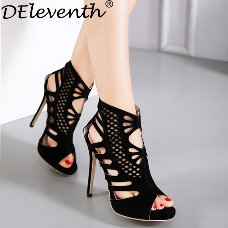 Fashion 2017 Europe Zipper High Quality Women Shoes Symmetrical Female