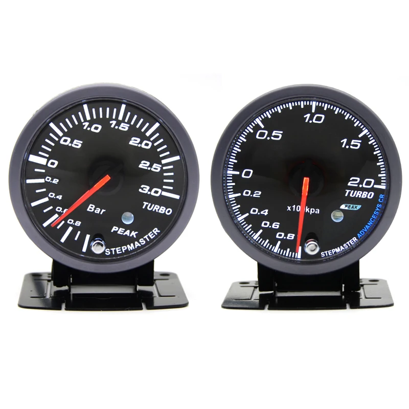 

DRAGON GAUGE 60MM 2.0 BAR 3.0BAR Boost Turbo Gauge Black Color Dual Led Color Display