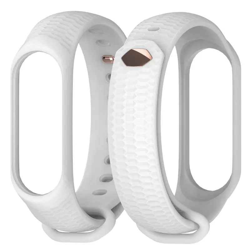 Mi jobs mi Band 3 ремешок, браслет, силиконовый спортивный смарт-браслет, аксессуары для Xiaomi mi, 4 ремешка, браслет, браслет, mi Band 3 - Цвет: Белый