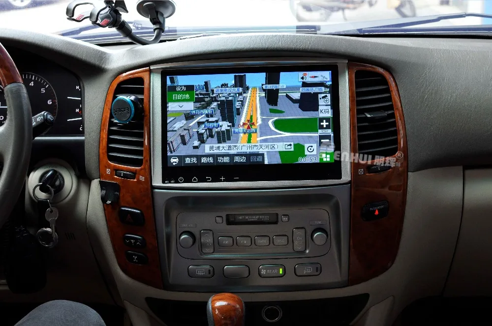 Рама из алюминиевого сплава 10 1 дюймовый android автомобиля радио для TLC 100 LEXUS LX470