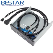 2 Ports USB 3.0 + 2 Ports USB 2.0 Front Drive Bit Panel Expansion Rack Desktop Computer Front Panel CD-ROM Expansion Bay