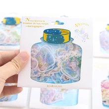 48pcs/pack Japanese watercolor phnom penh stickers hands DIY photo album gilding cute reward diary decoration stickers