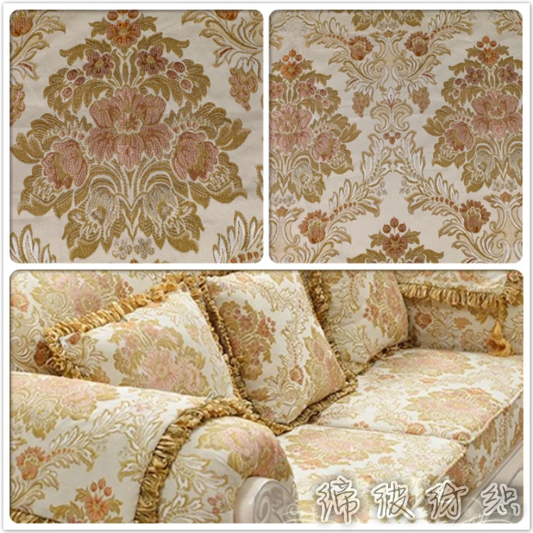 

European classical high-grade gold jacquard sofa fabric