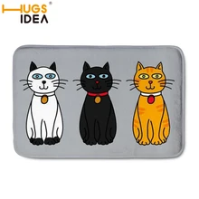 HUGSIDEA ковер милый кот дизайнерский стиль гостиная спальня фланелевый ковер чайные кухонные коврики противоскользящие домашние прямоугольные коврики
