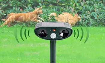

Outdoor solar charging drive dog drive cat device scare repellents cat device ultrasonic high power animal automatic drive