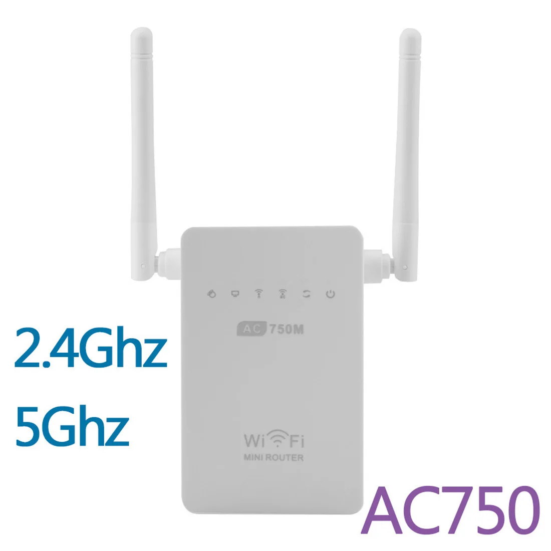

NOYOKERE 750M Wireless-AC Router AC750 Dual Band 2.4GHz/5GHz Wifi Repeater Extender Booster 802.11AC WPS AP Antenna EU/US