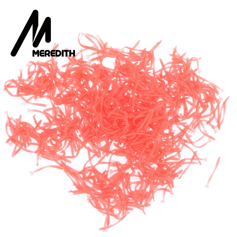 Fishing lure fishing tackle fishing bait fishing bait kit 500pcs smell red worm lures 2cm soft bait carp fishing lure set artificial
