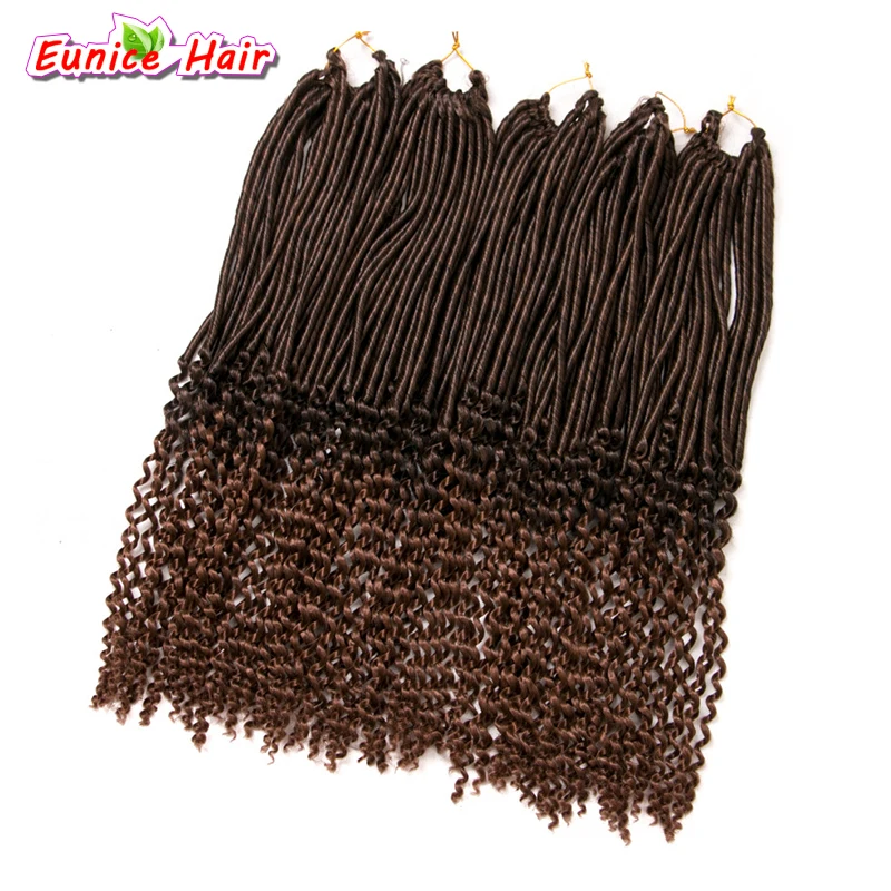 Dread locS наращивание крючком косы 1 упаковка 20 дюймов богиня Faux locS Curly концы мягкие синтетические волнистые локоны плетение волос