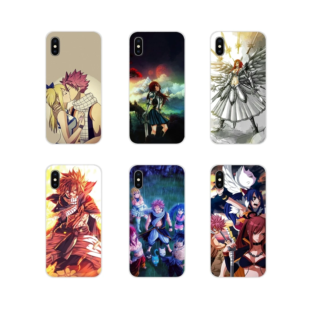 

Mobile Phone Shell Cover For Xiaomi Mi4 Mi5 Mi5S Mi6 Mi A1 A2 5X 6X 8 9 Lite SE Pro Mi Max Mix 2 3 2S Fairy Tail Erza Natsu Lucy