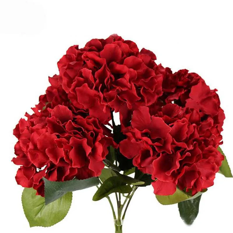 

5 Heads (15cm diameter) Silk Hydrangea Artificial Flowers DIY Bouquet Home Wedding Decoration Fake Flowers