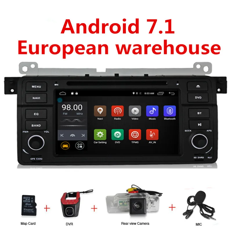 

Tax free 7" Android 7.1 Car stereo head unit GPS Navigation GPS NAVI DVD player for BMW E46 M3 3series 4G wifi BT RDS Canbus E46