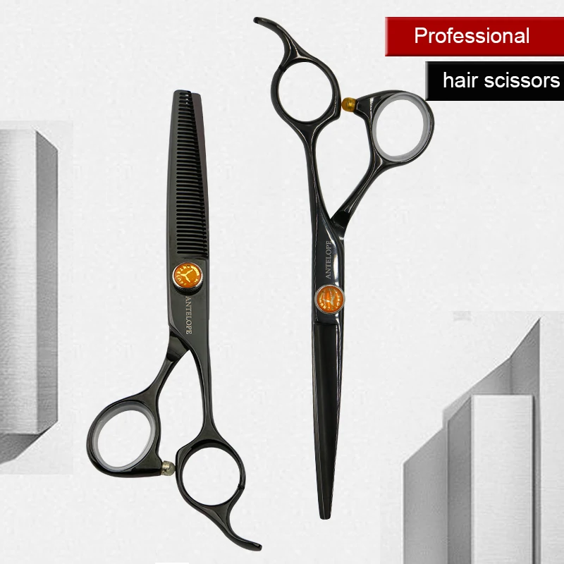 Antelope 6 Inch Cutting And Thinning Scissor Salon Hairdressing Set Stainless Steel Japan 440C Regular V Shape 40 Teeth Antelope 6 Inch Cutting And Thinning Scissor Salon Hairdressing Set Stainless Steel Japan 440C Regular V Shape 40 Teeth