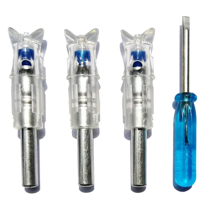 Arco e Flecha de Besta Apto para 297 302 Flecha de Caça 3 Pcs Nock Nocks Nock Iluminado Led Parafuso 7.6 Milímetros I.d Diâmetro Interno Iluminação Seta Final 7 Ferram. atividade ar livre