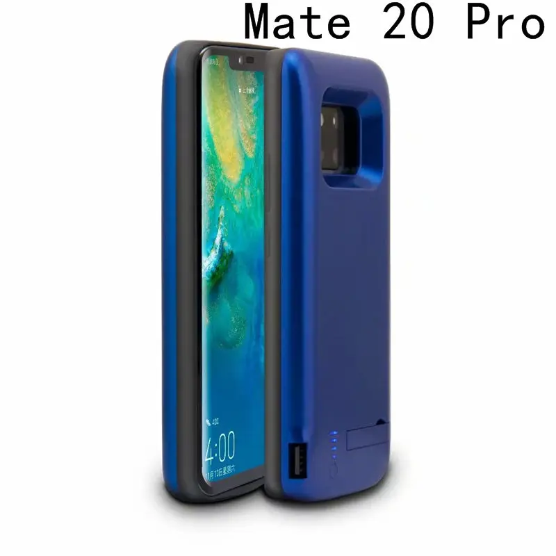 5V2A чехол для зарядного устройства для huawei mate 20 Pro, мягкая силиконовая рамка, внешний аккумулятор, чехол s для huawei mate 20, чехол для зарядки - Цвет: Mate 20 Pro-Blue