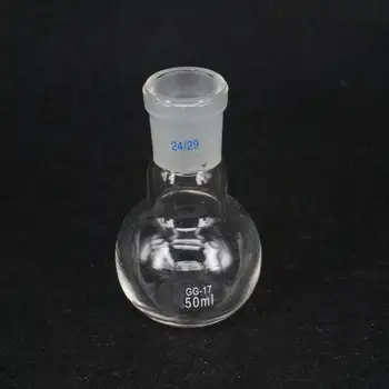 

50ML 24/29 One Mouth Short Neck Flat Bottom Flask Boiling Flask For Laboratory